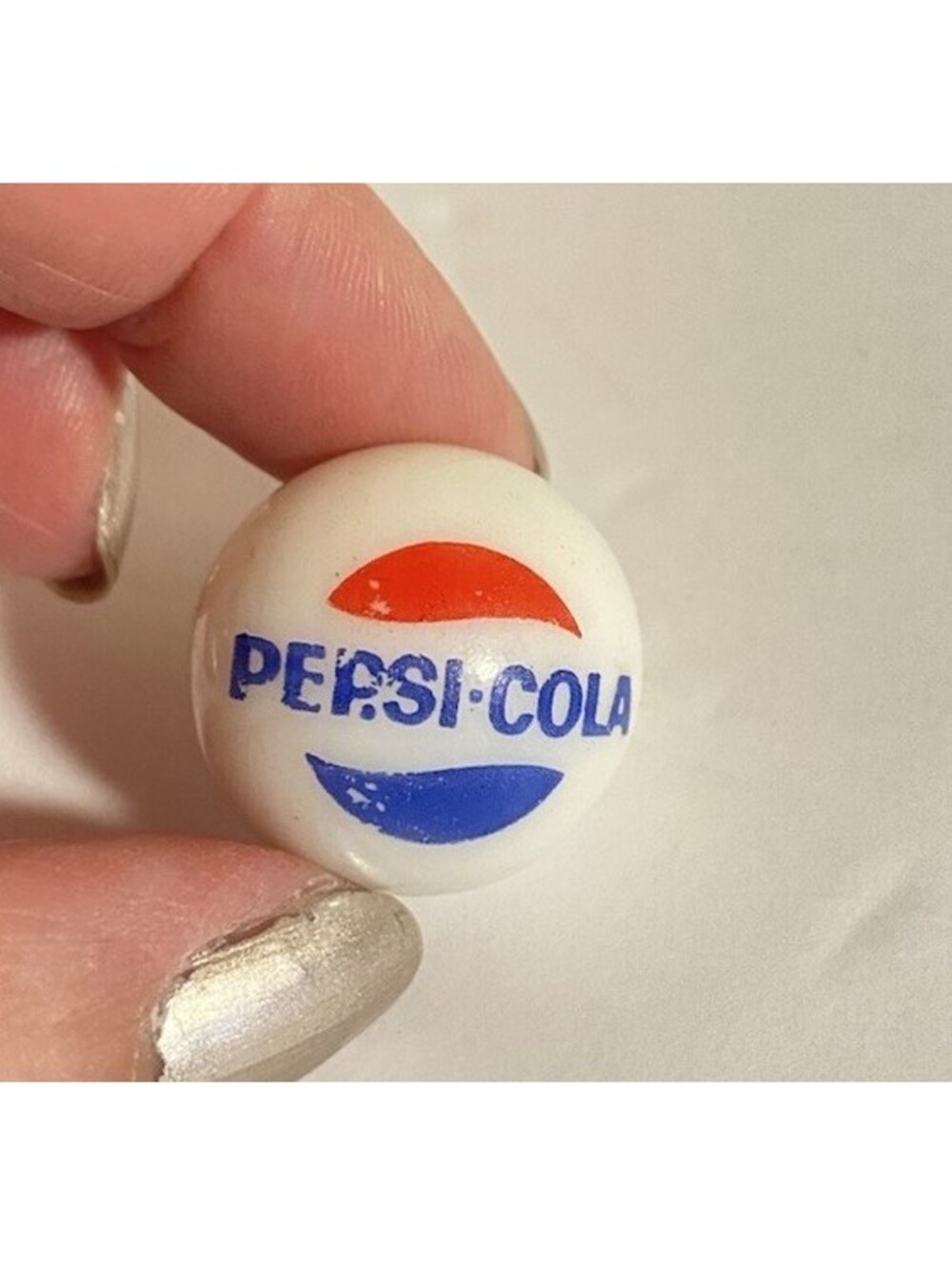 Pepsi Logo Marble Red, Blue, White Vintage
